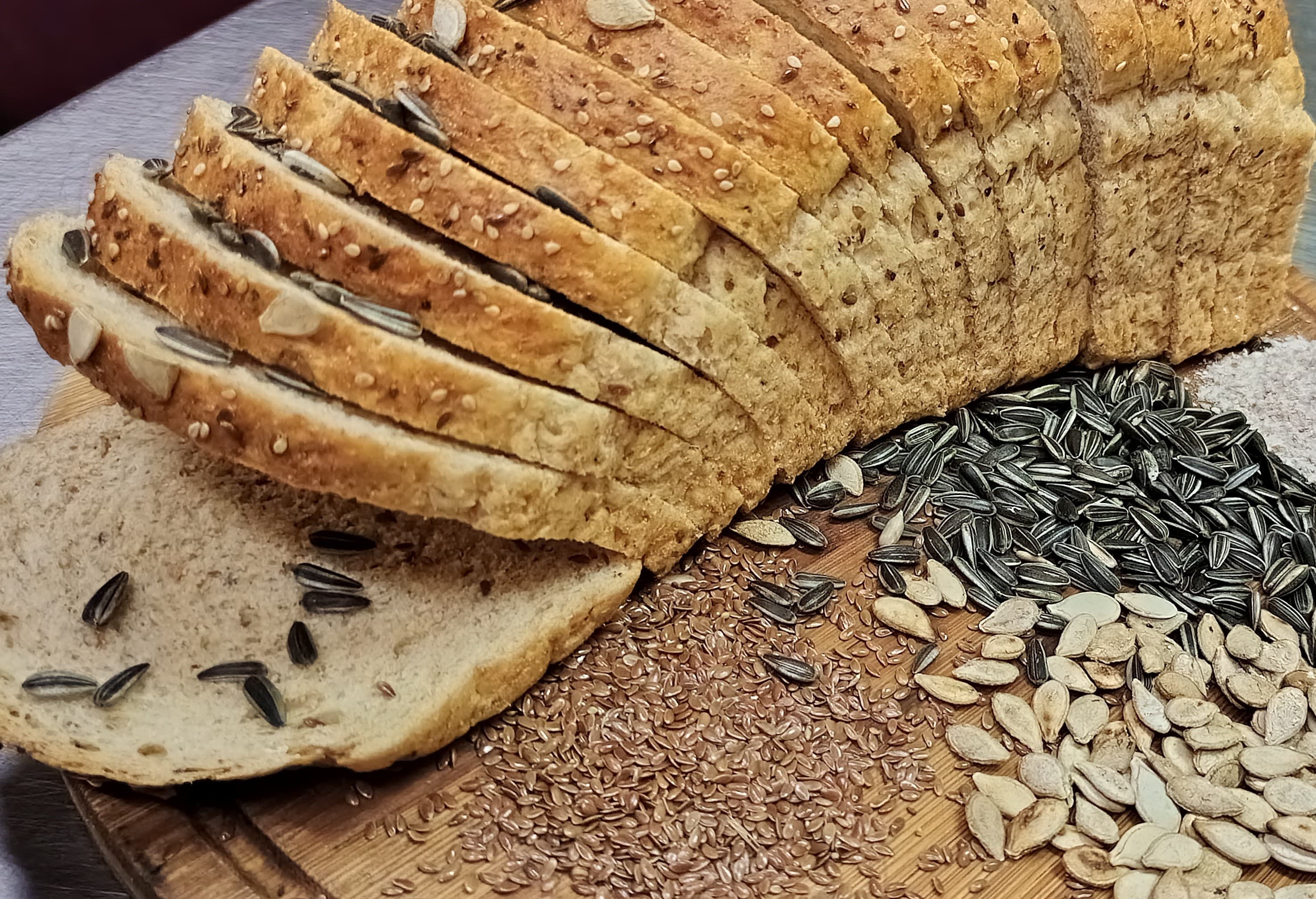 Premium bakery bread and pastry display